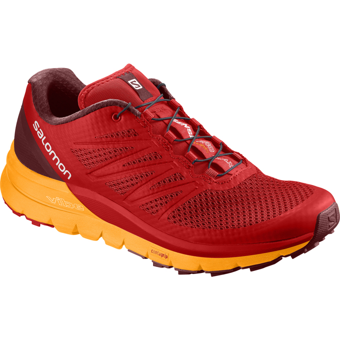 SALOMON UK SENSE PRO MAX - Mens Trail Running Shoes Red/Orange,GUSB97842